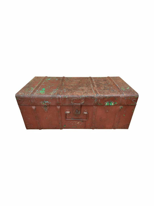 Decorative Trunk Alexandra House Living Brown Iron Craft Style 31 X 23 X 58 Cm