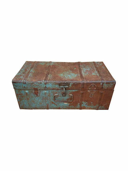 Decorative Trunk Alexandra House Living Brown Iron Craft Style 31 X 23 X 59 Cm