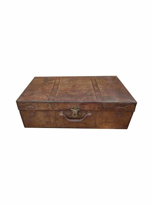 Decorative Trunk Alexandra House Living Brown Iron Craft Style 34 X 17 X 58 Cm