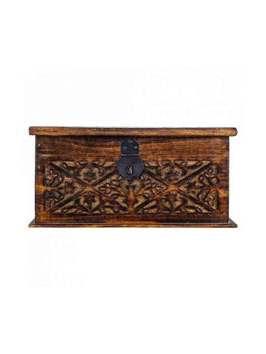 Alexandra House Living Trunks Brown Mango Wood 15 X 15 X 26 Cm Craft Style