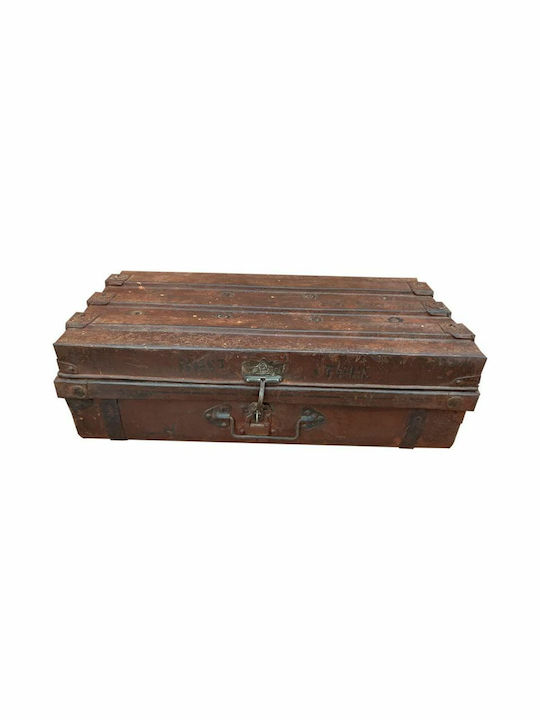 Decorative Trunk Alexandra House Living Brown Iron Craft Style 37 X 24 X 69 Cm