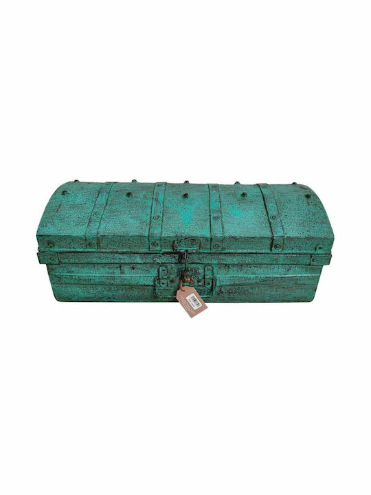 Декоративен сандък Alexandra House Living Green Iron Craft Style 35 X 27 X 66 см