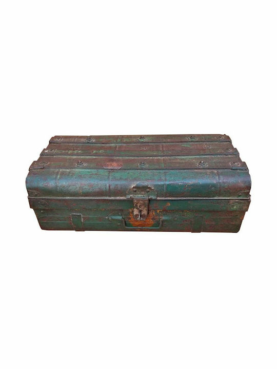 Decorative Trunk Alexandra House Living Brown Iron Craft Style 33 X 22 X 61 Cm