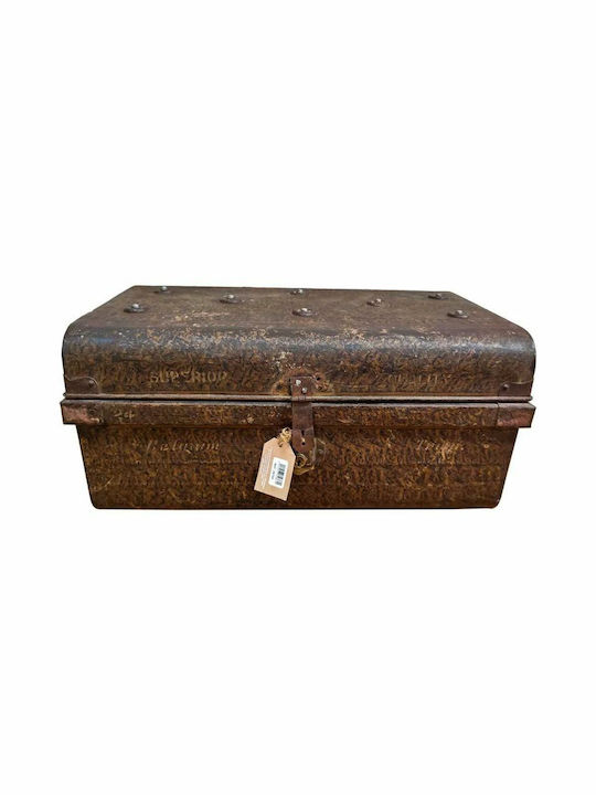 Decorative Trunk Alexandra House Living Brown Iron Craft Style 43 X 29 X 66 Cm