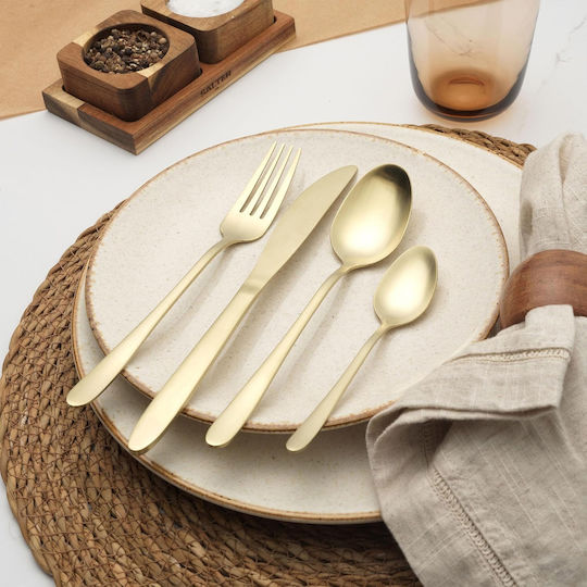 Saray Home Slimmy Set de Tacâmuri Inoxidabil Auriu 24buc