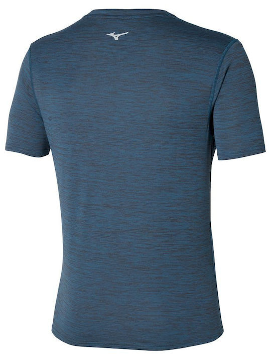 Mizuno Impulse Core Men's Athletic T-shirt Short Sleeve Blue Wing Teal