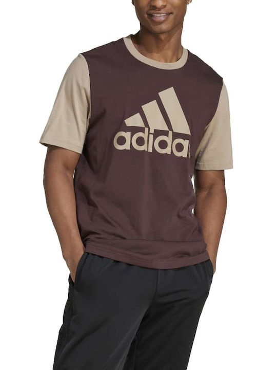 Adidas Herren Sport T-Shirt Kurzarm Burgundisch