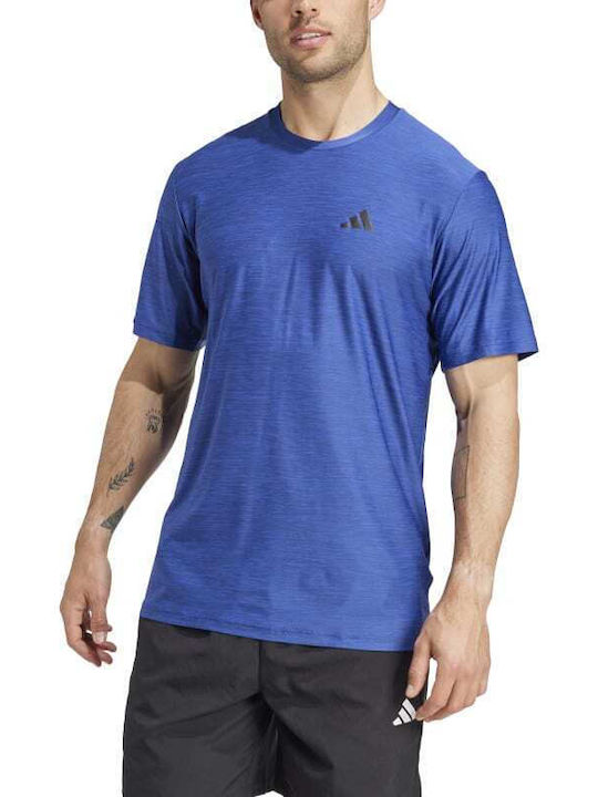 Adidas Tr-es Stretch T Men's Athletic T-shirt Short Sleeve Blue