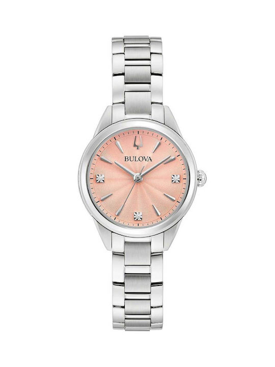 Bulova Sutton Ρολόι Μπαταρίας με Μεταλλικό Μπρασελέ Bulova Sutton Ρολόι Μπαταρίας με Μεταλλικό Μπρασελέ