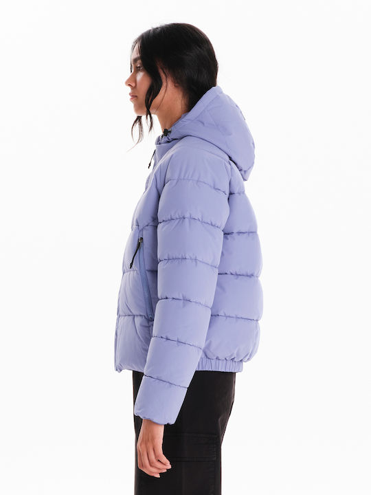 Scurtă Jachetă de femei Puffer Violet
