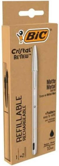 Bic Cristal Renew Liquid Ink Pen Black Multicolor Silver 1 Unit