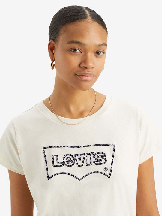 Graphic Boxy Women's T-shirt Beige
