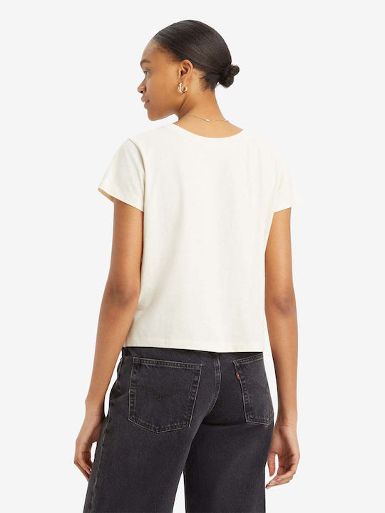 Graphic Boxy Women's T-shirt Beige