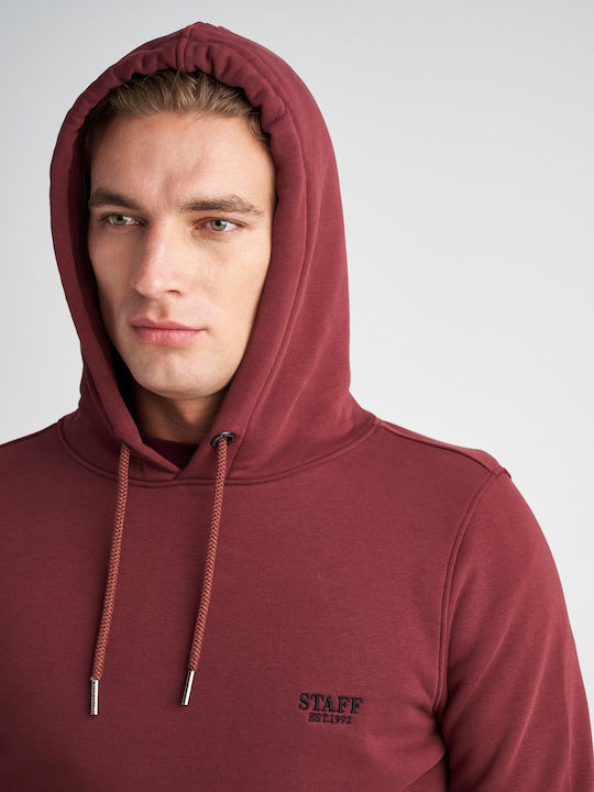 Staff Men's Sweatshirt with Hood Bordeaux