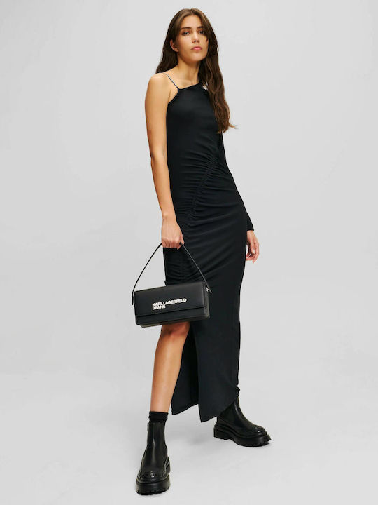 Karl Lagerfeld Maxi Dress with Slit Black