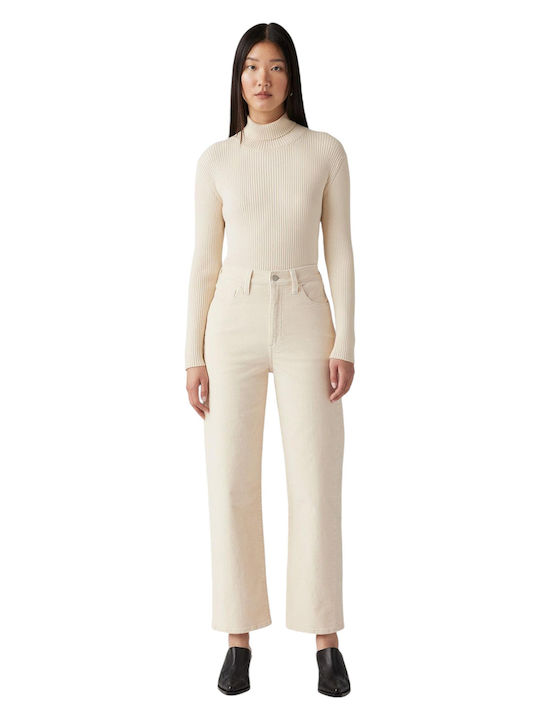 Ribcage Damenjeans Beige