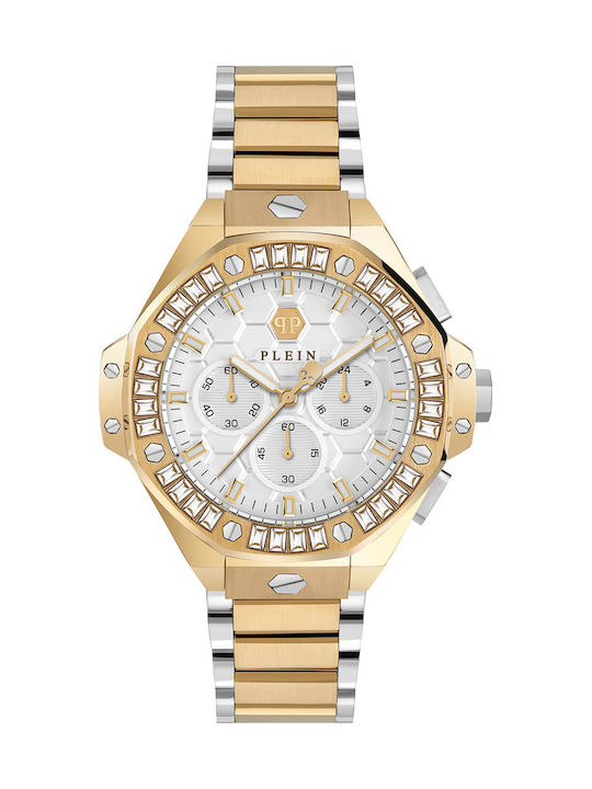 Philipp Plein Chrono Royal Ρολόι Μπαταρίας με Μεταλλικό Μπρασελέ