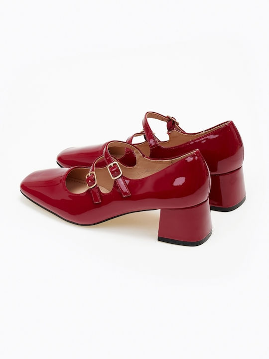 Issue Fashion Pantofi cu toc Burgundy