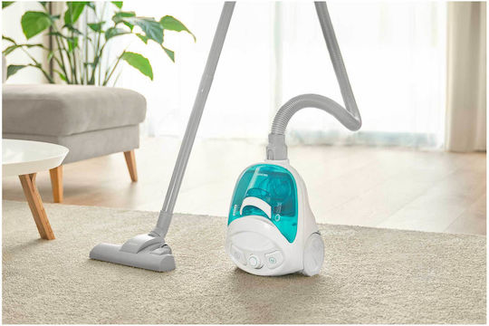 Sencor SVC 1015TQ 3AAA Ηλεκτρική Σκούπα 800W με Κάδο 1.5lt Λευκή