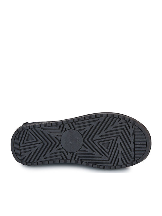 Leder Kinderstiefel Schwarz