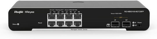 Ruijie RG-NBS3100-8GT2SFP v1 Managed L2 Switch με 8 Θύρες Gigabit (1Gbps) Ethernet και 2 SFP Θύρες