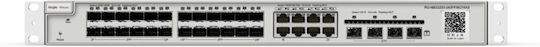 Ruijie RG-NBS3200-24SFP/8GT4XS Managed L2 Switch with 8 Gigabit (1Gbps) Ethernet Ports and 24 SFP Ports