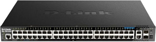D-Link DGS-1520-52MP/E Gestionat L3 PoE+ Switch cu 44 Porturi Gigabit (1Gbps) Ethernet și 2 Porturi SFP