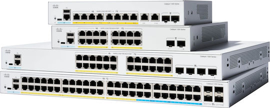 Cisco Catalyst C1300-24P-4G Managed L2 PoE+ Switch with 24 Gigabit (1Gbps) Ethernet Ports and 4 SFP Ports
