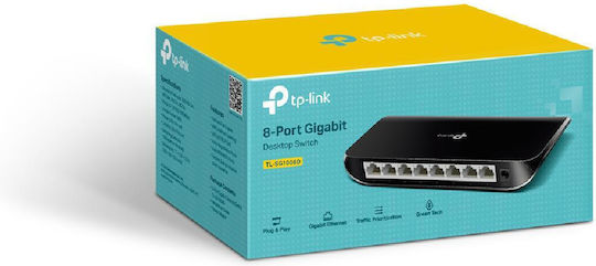 TP-LINK TL-SG1008D v11 Unverwaltet L2 Switch mit 8 Ports Gigabit (1Gbps) Ethernet