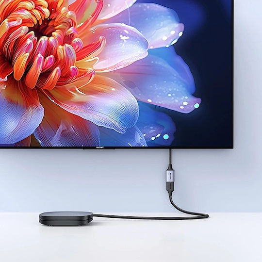Ugreen HDMI 2.1 Ultra High Speed 48Gbps 4K 120Hz HDR VRR Cable HDMI male - HDMI female 0.15m Μαύρο