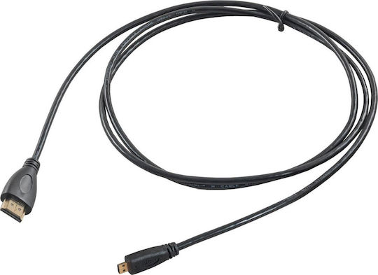 Akyga HDMI 1.4 Hochgeschwindigkeits 1080p 120Hz Kabel HDMI-Stecker - Mikro-HDMI-Stecker 1,5m Schwarz
