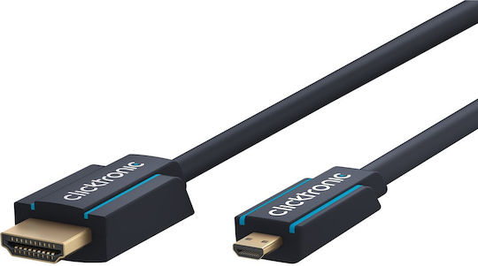 Clicktronic HDMI 2.0 Premium High Speed 4K 60Hz HDR Cable HDMI male - micro HDMI male 5m Μαύρο