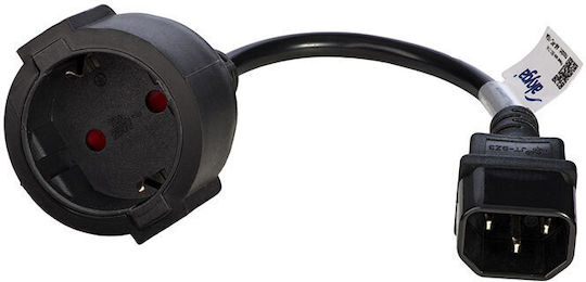 Akyga Schuko - IEC C14 Cablu 0.15m Negru (AK-PC-10A)