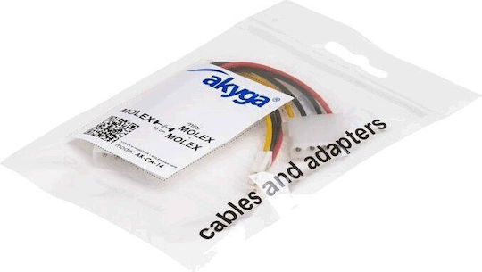 Akyga 4-Pin Molex - 4-Pin Molex Cable 0.15m Πολύχρωμο AK-CA-14
