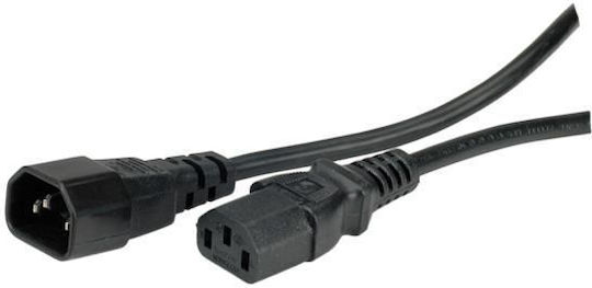 Roline IEC C14 - IEC C13 Cable 3m Μαύρο 19.99.1505