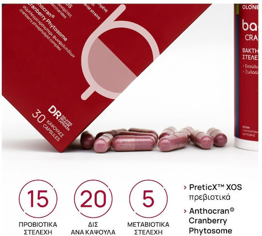 Olonea BacteFlora Cranberry with Probiotics and Prebiotics 30 veg. caps