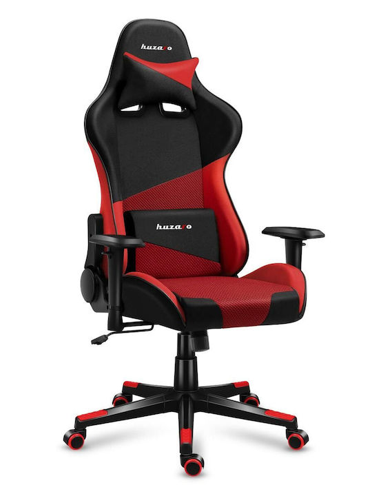 Huzaro Force 6.2 Mesh Fabric Gaming Chair with Adjustable Armrests and RGB Lighting Red