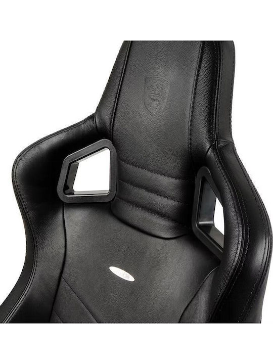 Noblechairs Epic Series Real Leather Gaming Chair – Black με Ρυθμιζόμενα Μπράτσα Μαύρη