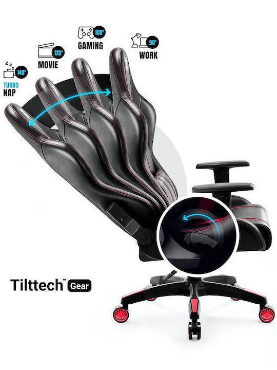 Diablo X-One 2.0 Normal Size Καρέκλα Gaming Δερματίνης με Ρυθμιζόμενα Μπράτσα Black / Red