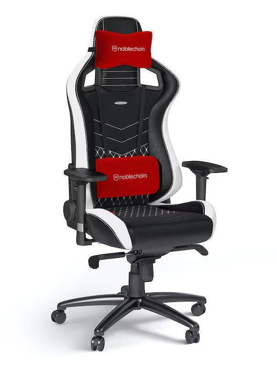 Noblechairs Epic Δερμάτινη Καρέκλα Gaming με Ρυθμιζόμενα Μπράτσα Black/White/Red