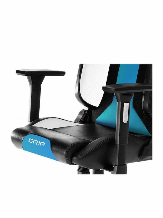 Sparco Grip Καρέκλα Gaming Δερματίνης με Ρυθμιζόμενα Μπράτσα Black/Blue Sky