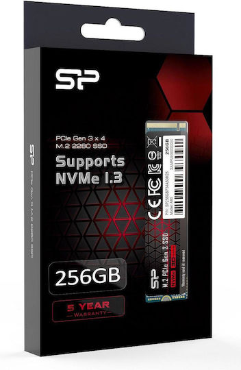 Silicon Power P34A80 SSD 256GB τύπου M.2 με σύνδεση PCI Express 3.0 SP256GBP34A80M28