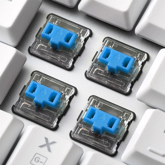 Sharkoon PureWriter TKL RGB Gaming Mechanical Keyboard Tenkeyless with Kailh Blue switches and RGB lighting (English US) White