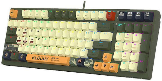 A4Tech Bloody S98 Gaming Mechanische Tastatur mit Benutzerdefiniertes Rot Schaltern und RGB-Beleuchtung (Englisch US) Aviator