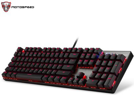 Motospeed Inflictor CK104 Gaming Mechanical Keyboard with Outemu Red Switches and RGB Lighting English UK
