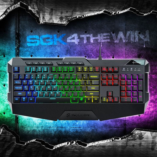 Sharkoon Skiller SGK4 Гейминг Клавиатура с RGB подсветка (Английски US) Черен