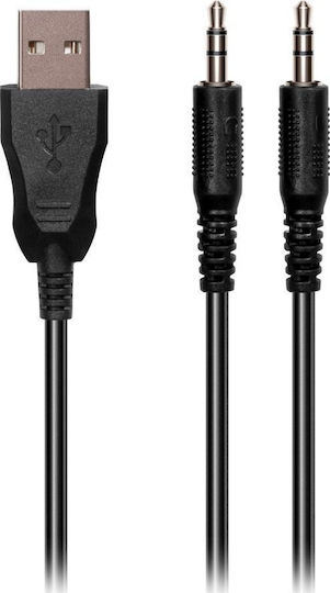Defender Flame Auf dem Ohr Gaming-Headset mit Verbindung 2x3,5mm / USB Schwarz