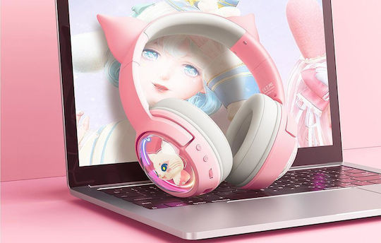 Onikuma B5 Über Ohr Gaming-Headset mit Verbindung Bluetooth Rosa