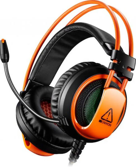 Canyon Corax Over Ear Gaming Headset με σύνδεση 3.5mm Πορτοκαλί