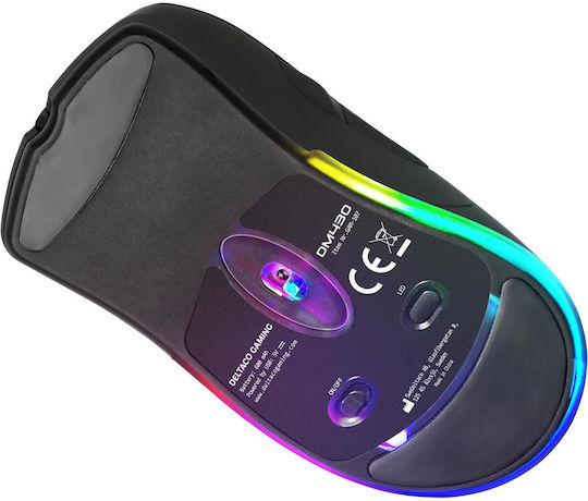 Deltaco DM430 Drahtlos RGB Gaming Gaming Maus 16000 DPI Schwarz
